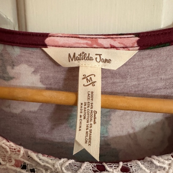 Matilda Jane - Floral Tunic Length Knit Top - Picture 4 of 6